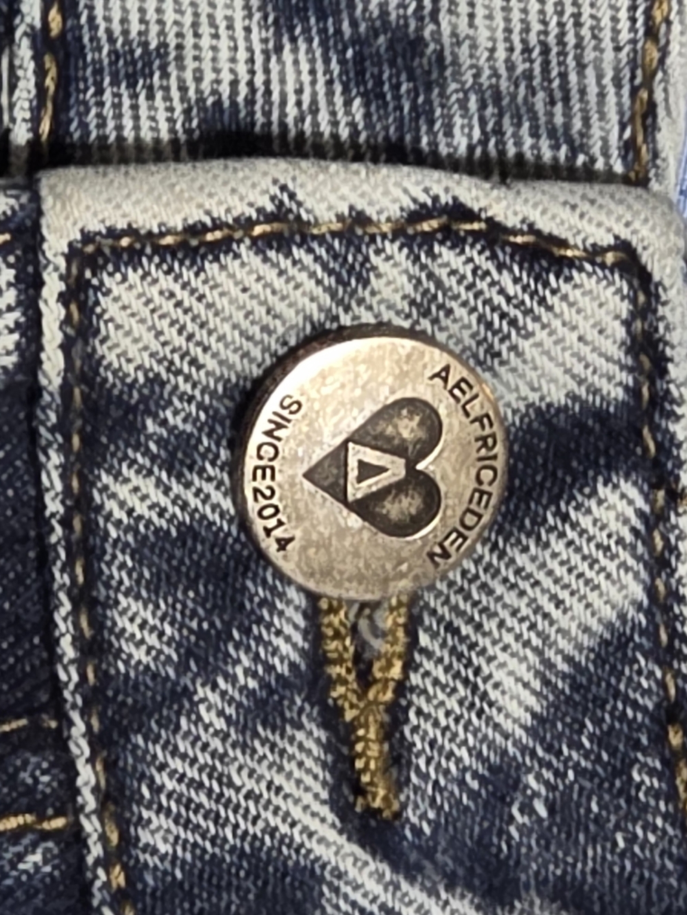 Aelfric Eden Mens XS Layered Boxer Jeans Wide Leg Baggy Plaid Waistband Y2K - Picture 3 of 16
